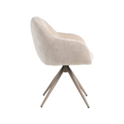 pro_94601_img_9233552 LABEL51 Eetkamerstoelen Esma - Naturel - Chenille - Taupe Metalen Frame