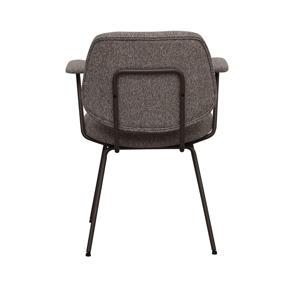 pro_94617_img_9293495 LABEL51 Eetkamerstoelen Loreto - Mushroom - Boucle - Brons Metalen Frame