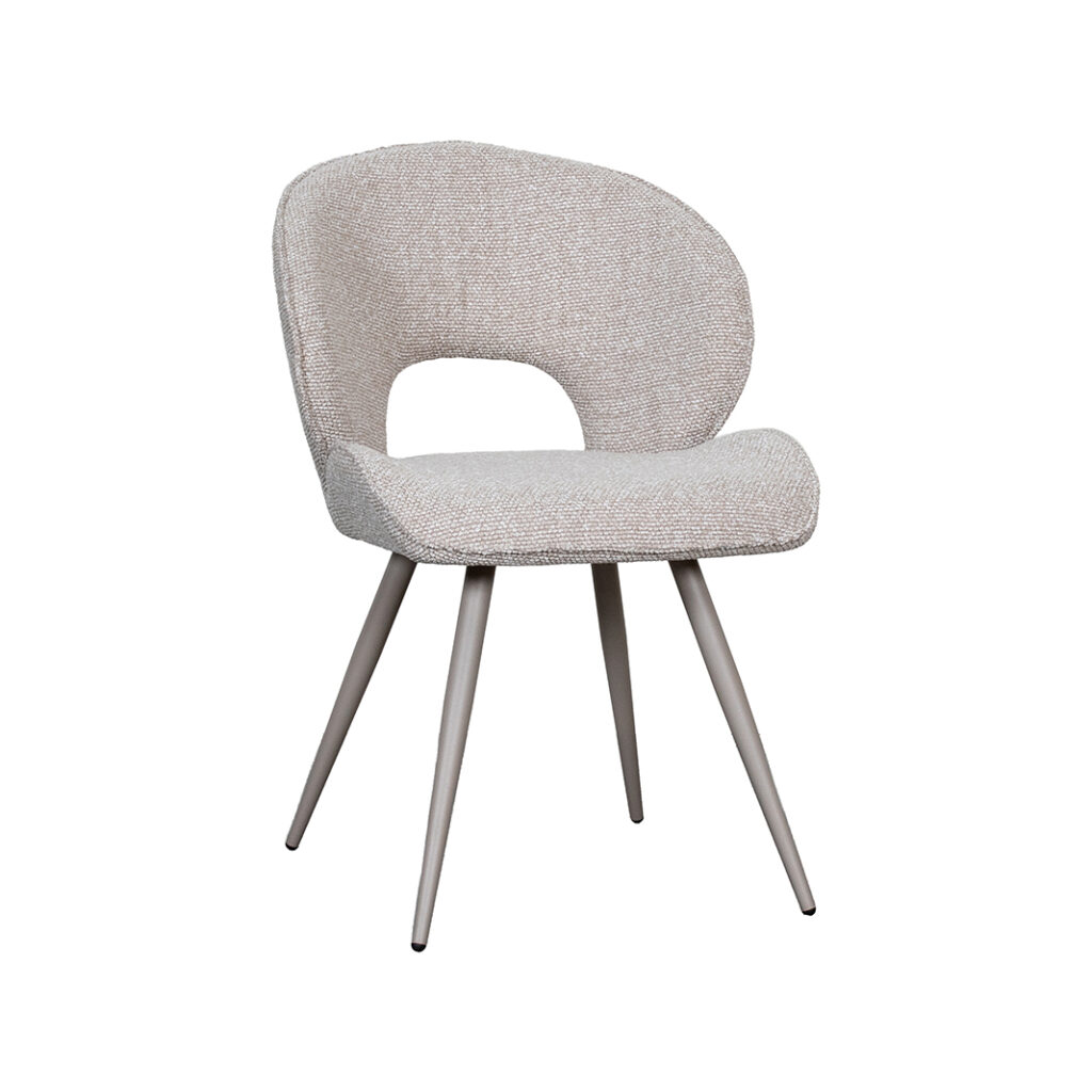 pro_94829_img_9147173 LABEL51 Eetkamerstoelen Sakura - Naturel - Boucle - Taupe Metalen Frame