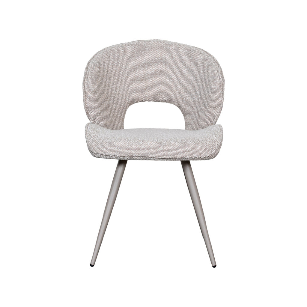 pro_94829_img_9147174 LABEL51 Eetkamerstoelen Sakura - Naturel - Boucle - Taupe Metalen Frame
