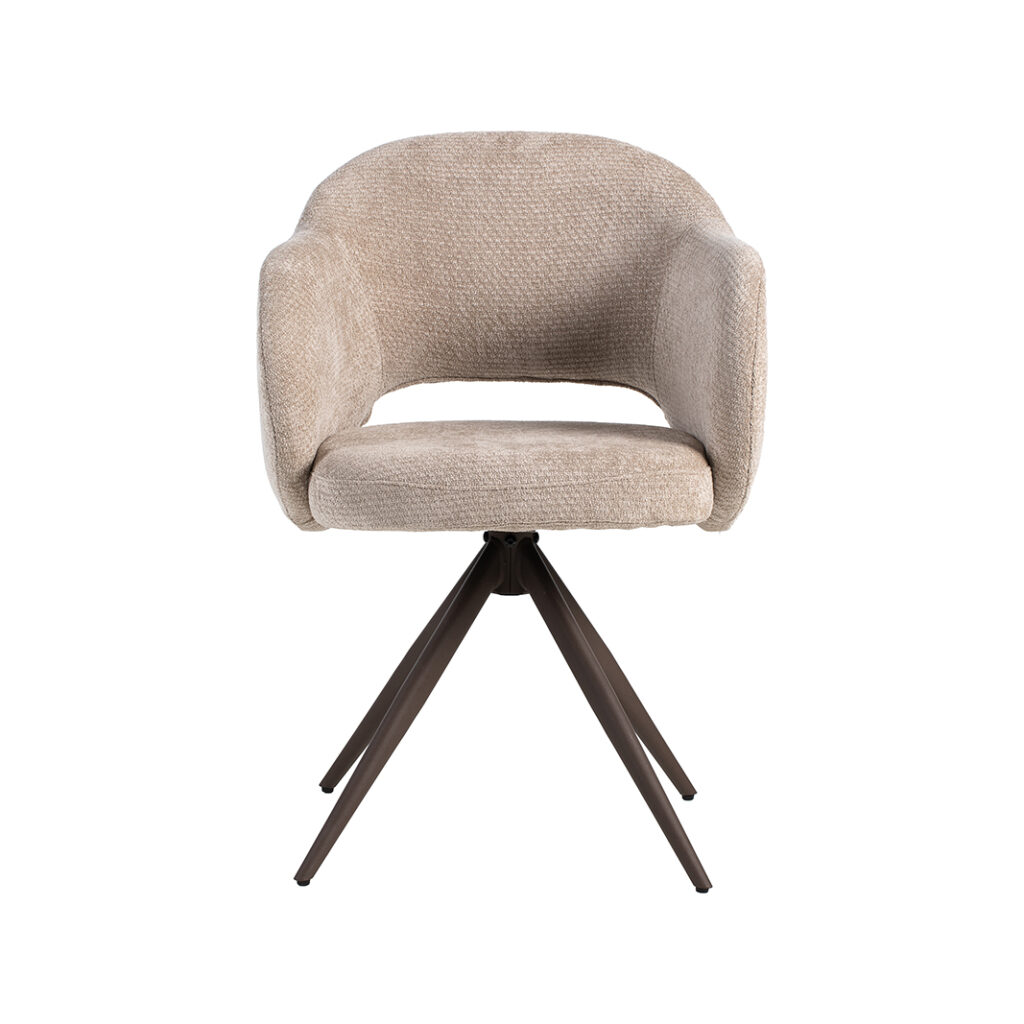 pro_95428_img_9233520 LABEL51 Eetkamerstoelen Lela - Clay - Chenille - Brons Metalen Frame