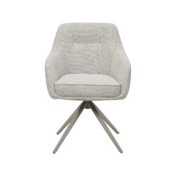 LABEL51 Eetkamerstoelen Akira - Naturel - - Taupe Metalen Frame