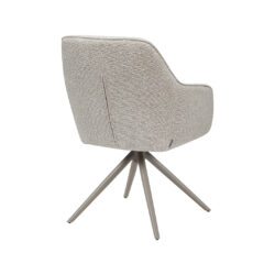 LABEL51 Eetkamerstoelen Akira - Naturel - - Taupe Metalen Frame