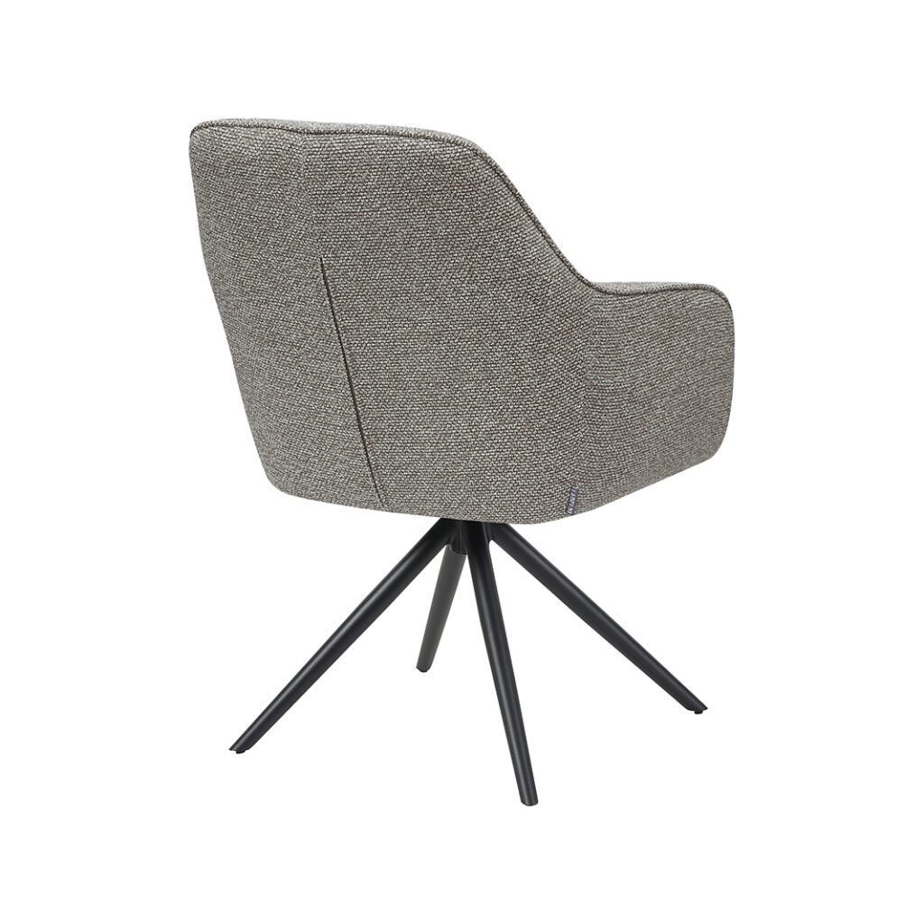 LABEL51 Eetkamerstoelen Akira - Mushroom - - Zwart Metalen Frame