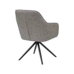 LABEL51 Eetkamerstoelen Akira - Mushroom - - Zwart Metalen Frame