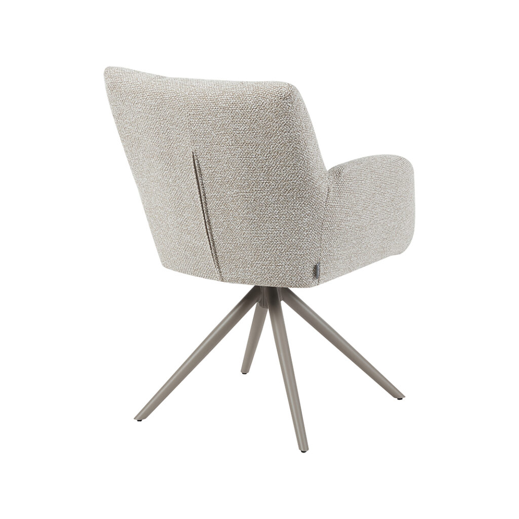 pro_96707_img_9188508 LABEL51 Eetkamerstoelen Padua - Naturel - Boucle - Taupe Metalen Frame