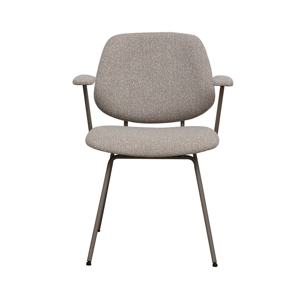 pro_96709_img_9293498 LABEL51 Eetkamerstoelen Loreto - Naturel - Boucle - Taupe Metalen Frame