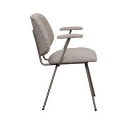 pro_96709_img_9293499 LABEL51 Eetkamerstoelen Loreto - Naturel - Boucle - Taupe Metalen Frame