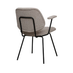 pro_96711_img_9293506 LABEL51 Eetkamerstoelen Loreto - Naturel - Boucle - Zwart Metalen Frame