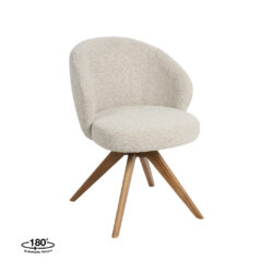 pro_96714_img_9188402 LABEL51 Eetkamerstoelen Sabi - Naturel - Boucle - Naturel Houten Frame