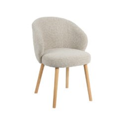 pro_96715_img_9293699 LABEL51 Eetkamerstoelen Shiro - Naturel - Boucle - Naturel Houten Frame