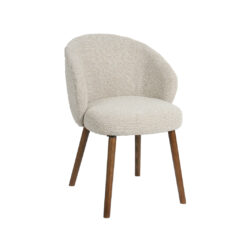 pro_96716_img_9293694 LABEL51 Eetkamerstoelen Shiro - Naturel - Boucle - Walnoot Houten Frame