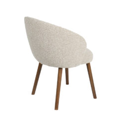 pro_96716_img_9293697 LABEL51 Eetkamerstoelen Shiro - Naturel - Boucle - Walnoot Houten Frame