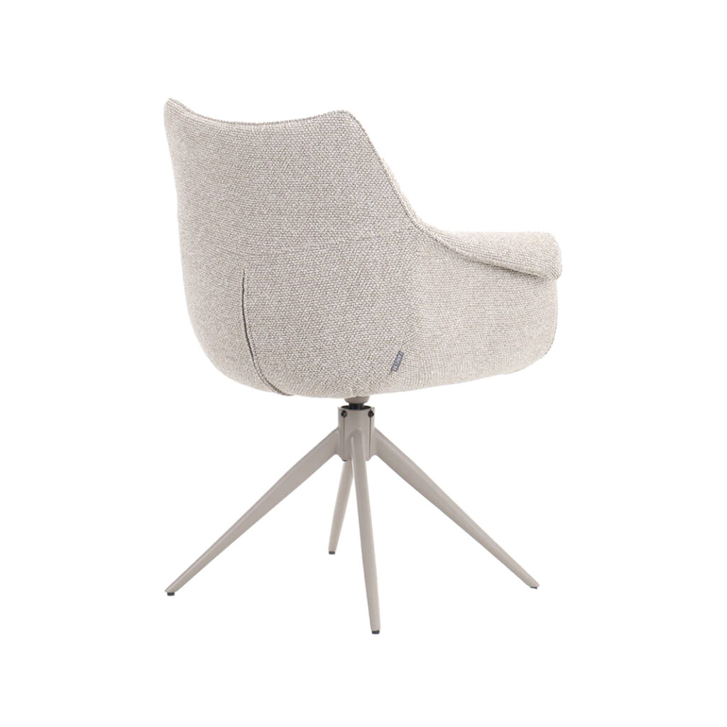 pro_96717_img_9188389 LABEL51 Eetkamerstoelen Narumi - Naturel - Boucle - Taupe Metalen Frame