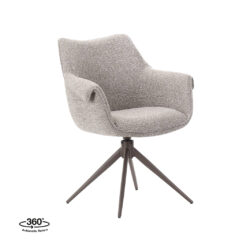 pro_96718_img_9189442 LABEL51 Eetkamerstoelen Narumi - Mushroom - Boucle - Brons Metalen Frame