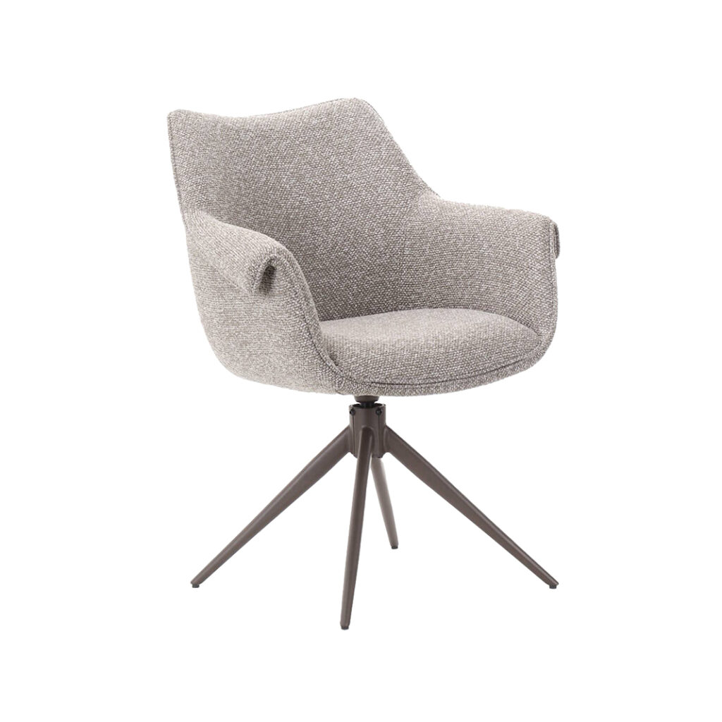 pro_96718_img_9189443 LABEL51 Eetkamerstoelen Narumi - Mushroom - Boucle - Brons Metalen Frame