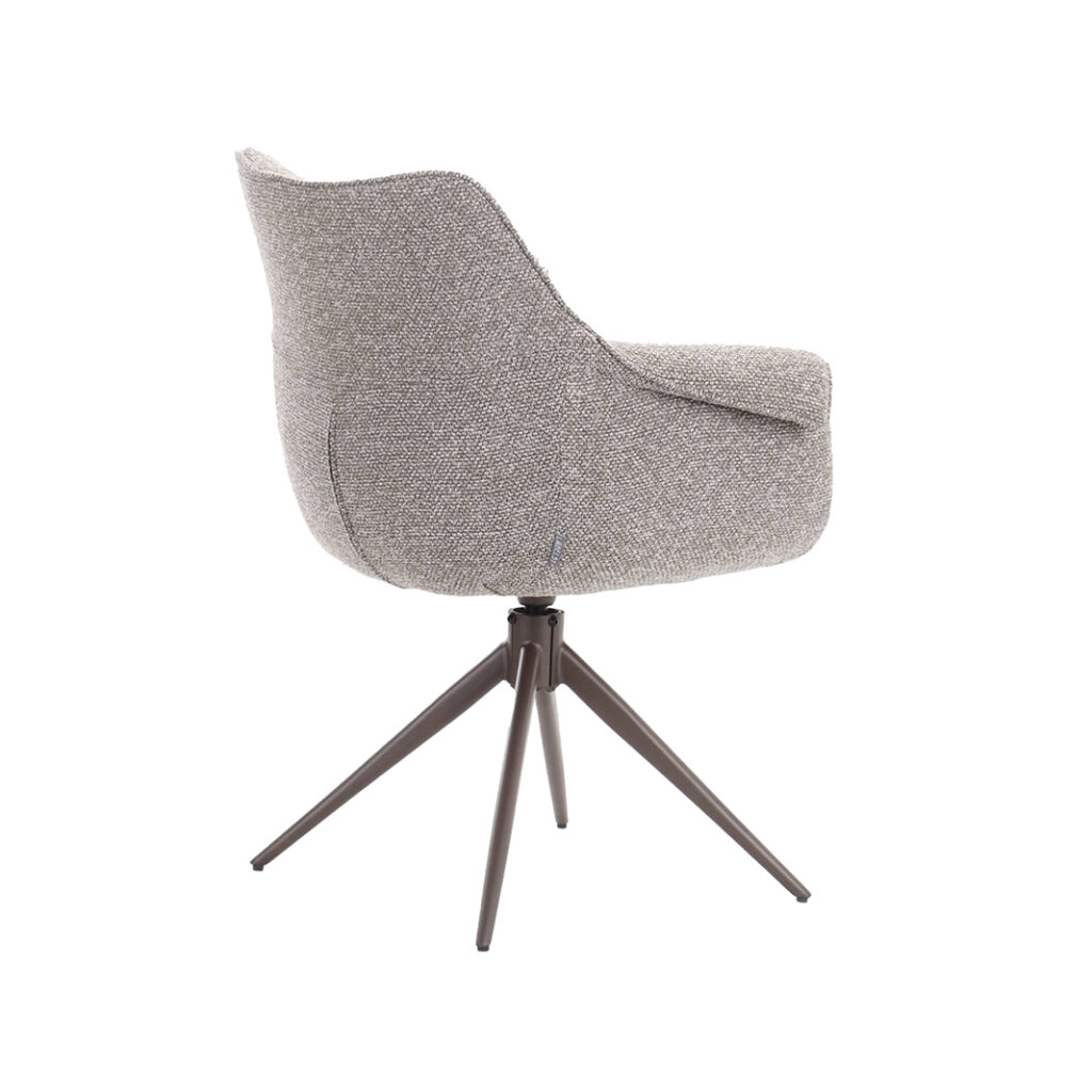 pro_96718_img_9189444 LABEL51 Eetkamerstoelen Narumi - Mushroom - Boucle - Brons Metalen Frame