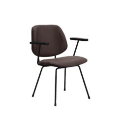 pro_96724_img_9143746 LABEL51 Eetkamerstoelen Gastron - Taupe - Velvet - Zwart Metalen Frame