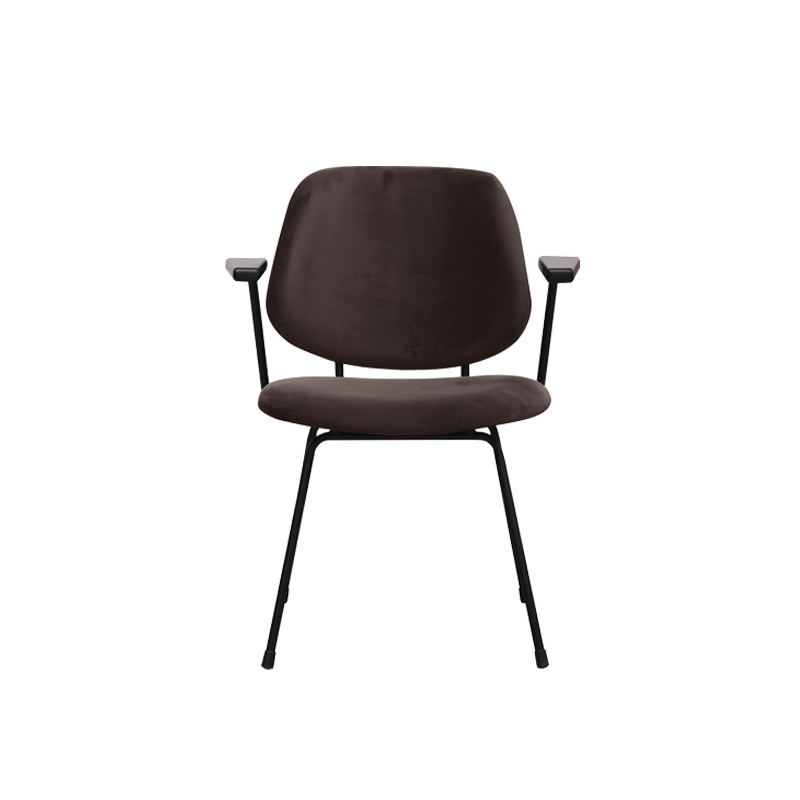 pro_96724_img_9143747 LABEL51 Eetkamerstoelen Gastron - Taupe - Velvet - Zwart Metalen Frame