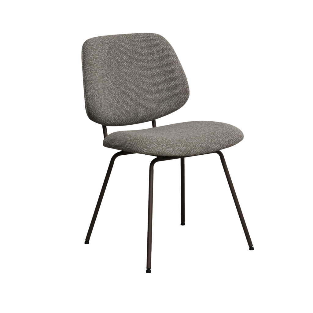 pro_96729_img_9144095 LABEL51 Eetkamerstoelen Ravenna - Mushroom - Boucle - Brons Metalen Frame