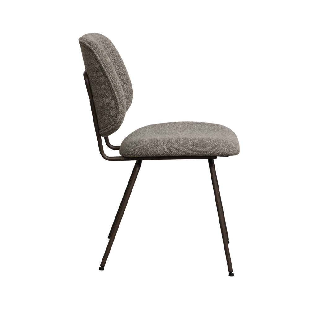 pro_96729_img_9144096 LABEL51 Eetkamerstoelen Ravenna - Mushroom - Boucle - Brons Metalen Frame