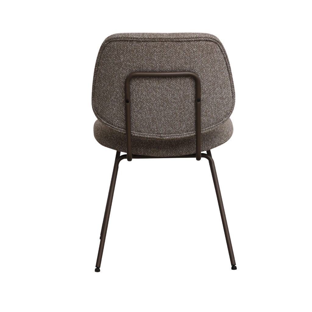 pro_96729_img_9144098 LABEL51 Eetkamerstoelen Ravenna - Mushroom - Boucle - Brons Metalen Frame