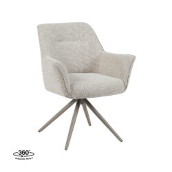 pro_96743_img_9293473 LABEL51 Eetkamerstoelen Kimora - Naturel - Boucle - Taupe Metalen Frame