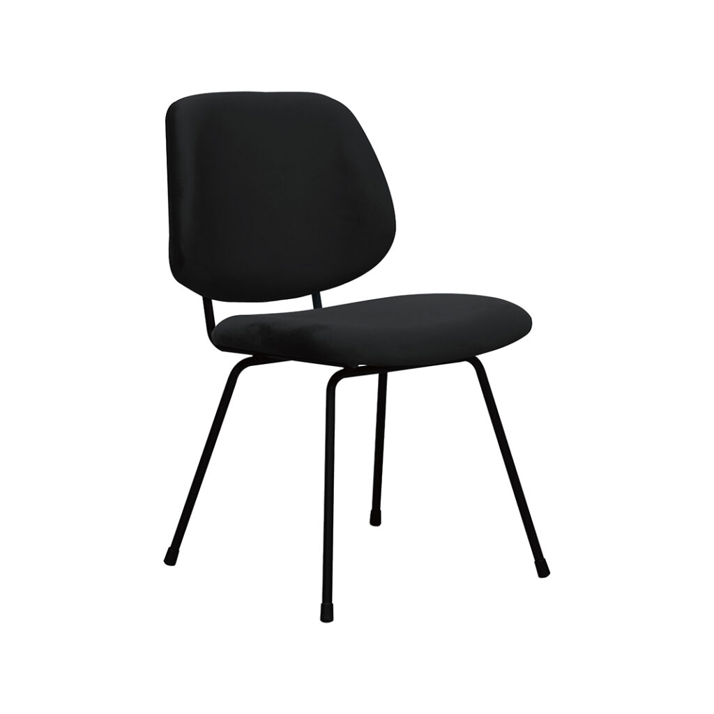 pro_96747_img_9205718 LABEL51 Eetkamerstoelen Bello - Zwart - Velvet - Zwart Metalen Frame