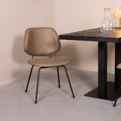 pro_96759_img_9144381 LABEL51 Eetkamerstoelen Bello - Moss - Kunstleder - Zwart Metalen Frame