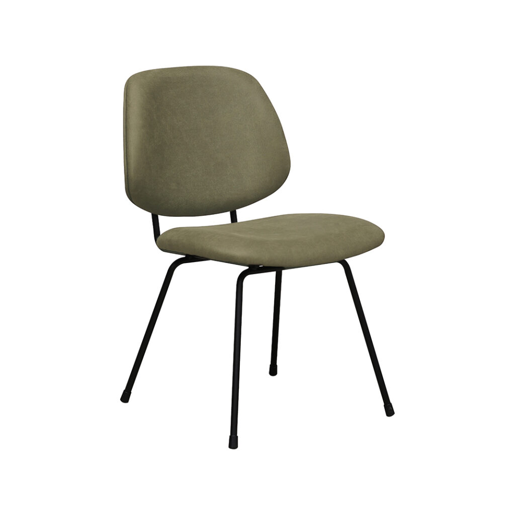 pro_96759_img_9144382 LABEL51 Eetkamerstoelen Bello - Moss - Kunstleder - Zwart Metalen Frame