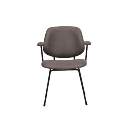 pro_96831_img_9143753 LABEL51 Eetkamerstoelen Rivano - Taupe - Kunstleder - Zwart Metalen Frame