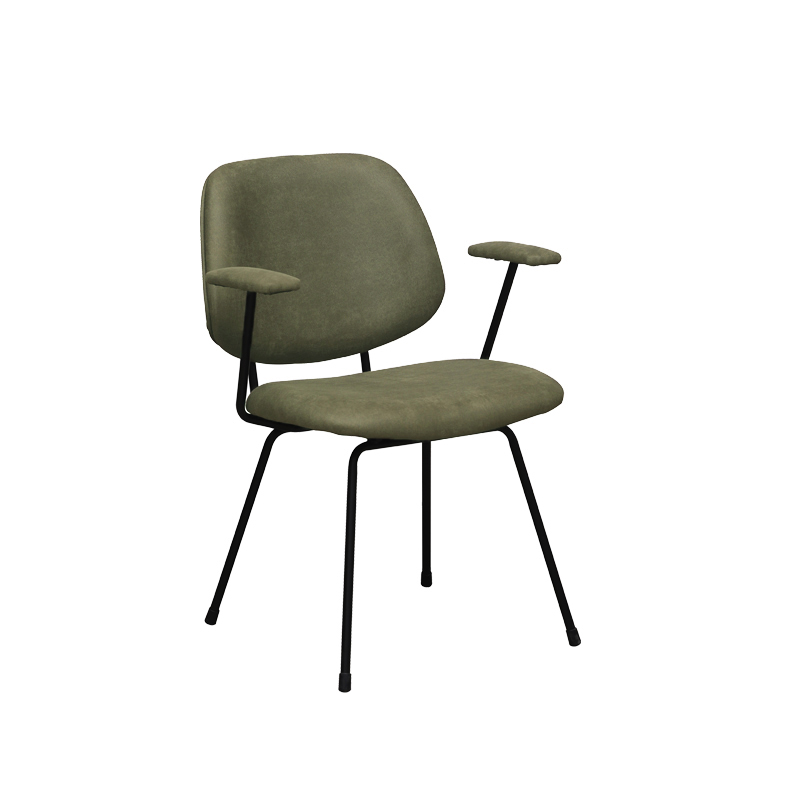 pro_96832_img_9143755 LABEL51 Eetkamerstoelen Rivano - Moss - Kunstleder - Zwart Metalen Frame