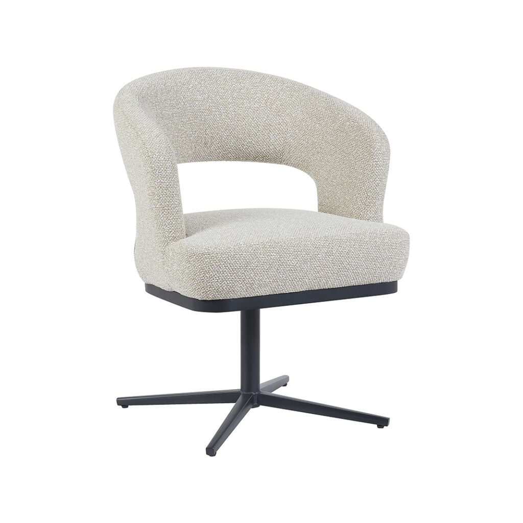 pro_105425_img_9395872 LABEL51 Eetkamerstoel Monaco - Naturel - Royal Boucle - Zwart Metaal
