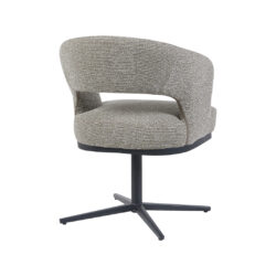 pro_105426_img_9395863 LABEL51 Eetkamerstoel Monaco - Mushroom - Royal Boucle - Zwart Metaal