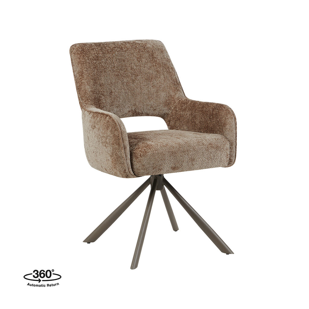 pro_105434_img_9392068 LABEL51 Eetkamerstoel Bergerac - Taupe - Haga - Brons Metaal
