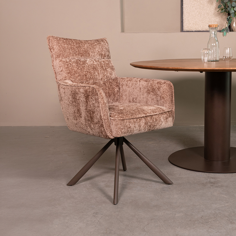 pro_105445_img_9392907 LABEL51 Eetkamerstoel Dubai - Taupe - Haga - Brons Metaal