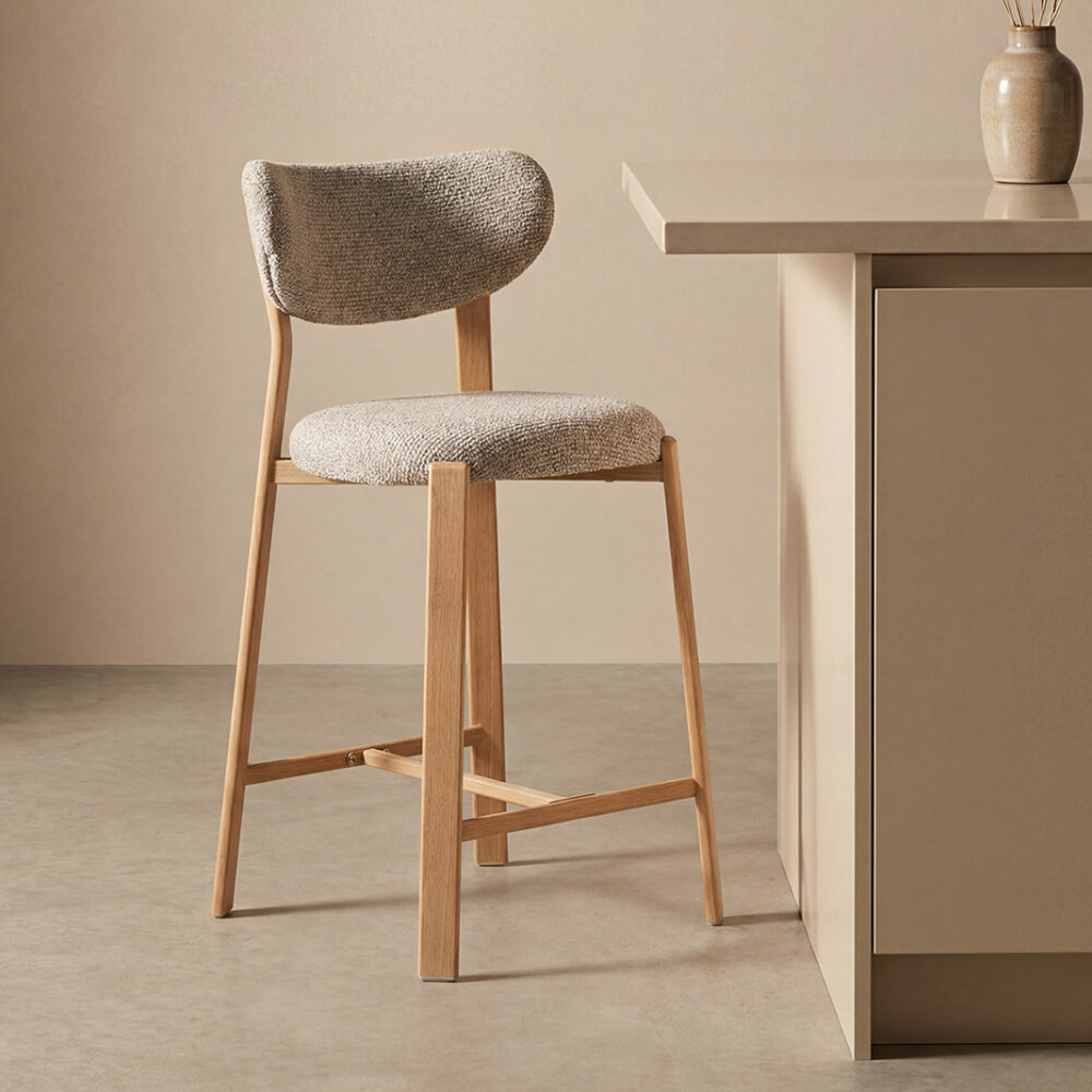 LABEL51 Barkruk Mika - Beige - Prestige - Laag