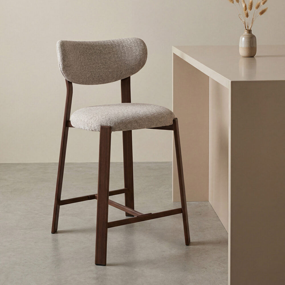 LABEL51 Barkruk Mika - Beige - Prestige - Laag