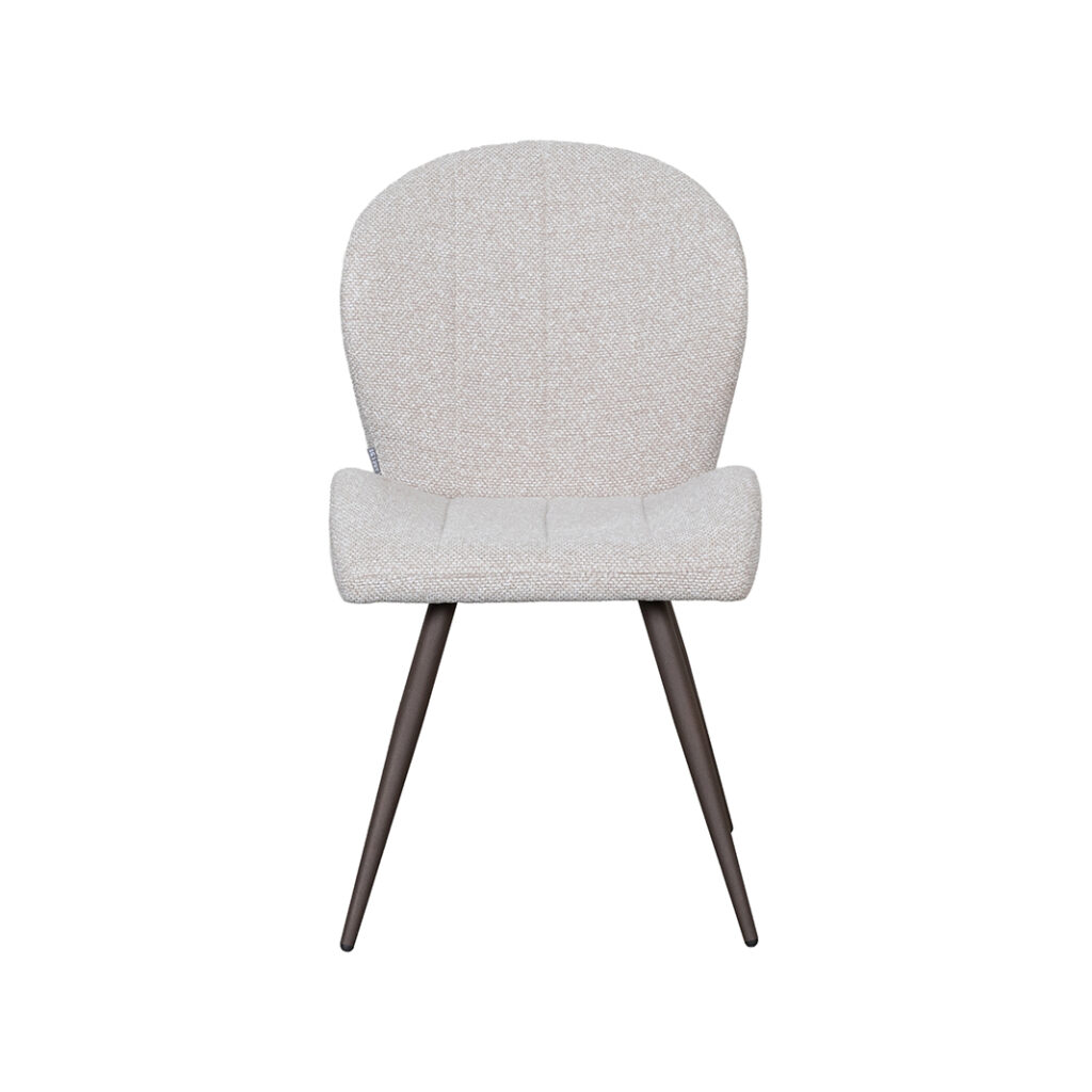 LABEL51 Eetkamerstoel Sil - Naturel - Royal Boucle - Brons Metaal