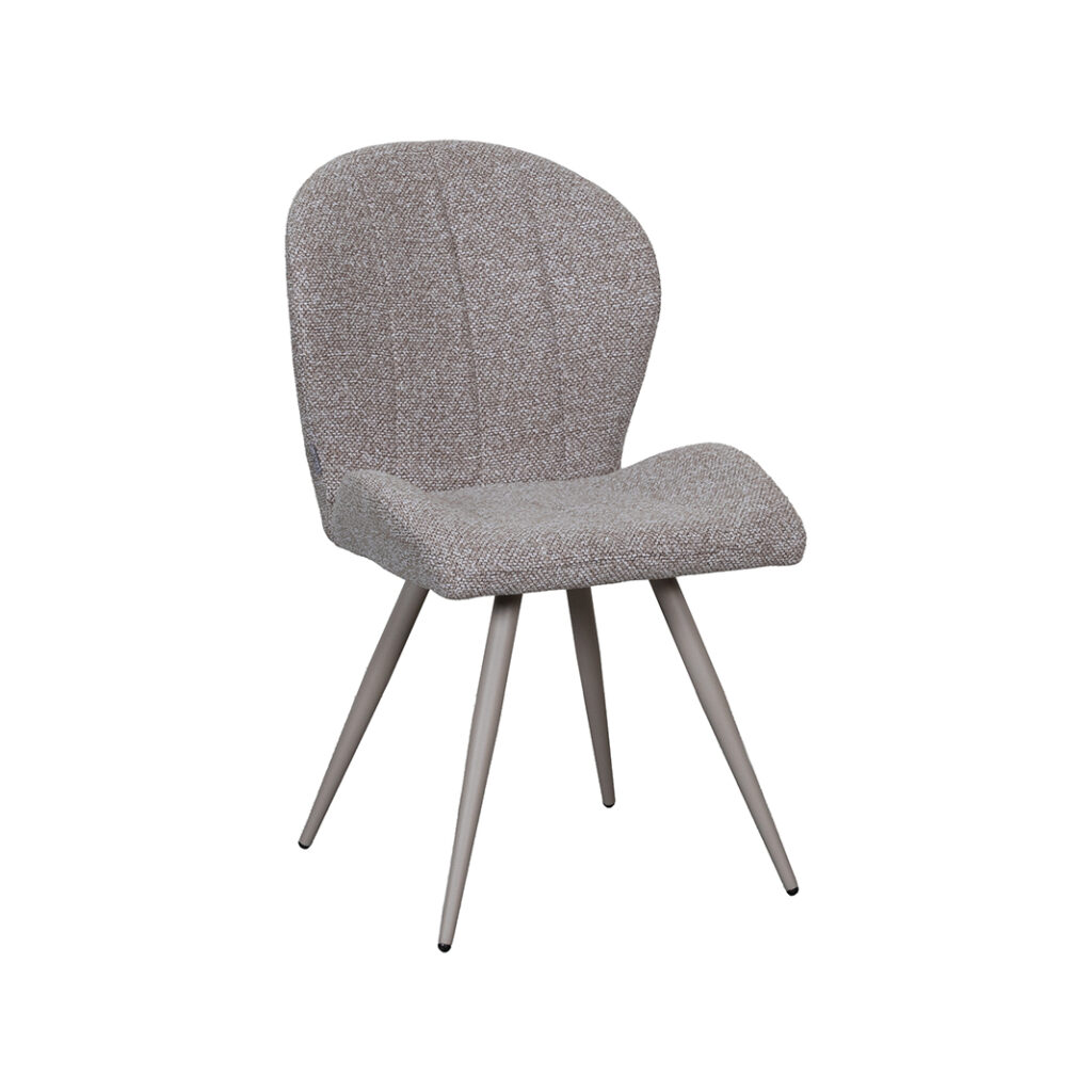 pro_107718_img_9397930 LABEL51 Eetkamerstoel Sil - Mushroom - Royal Boucle - Taupe Metaal
