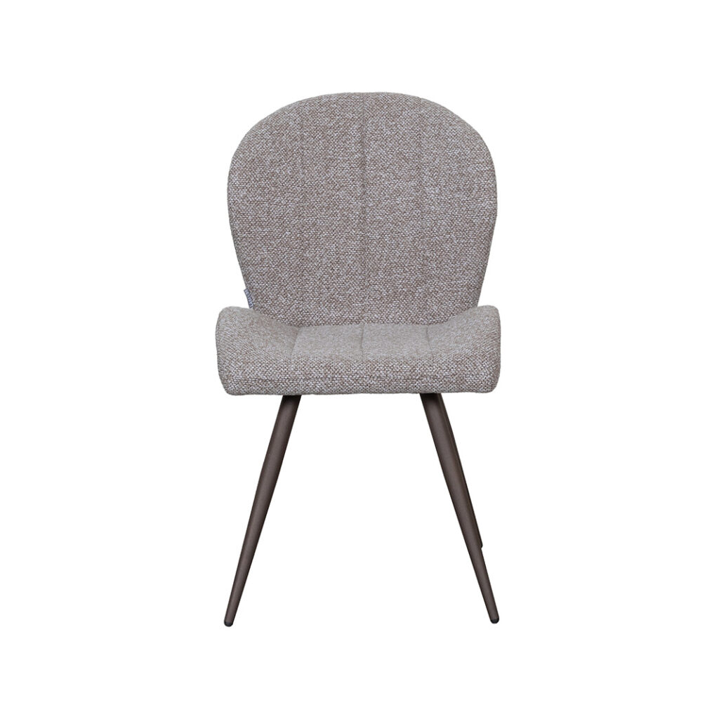 LABEL51 Eetkamerstoel Sil - Mushroom - Royal Boucle - Brons Metaal