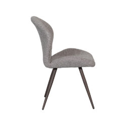 LABEL51 Eetkamerstoel Sil - Mushroom - Royal Boucle - Brons Metaal