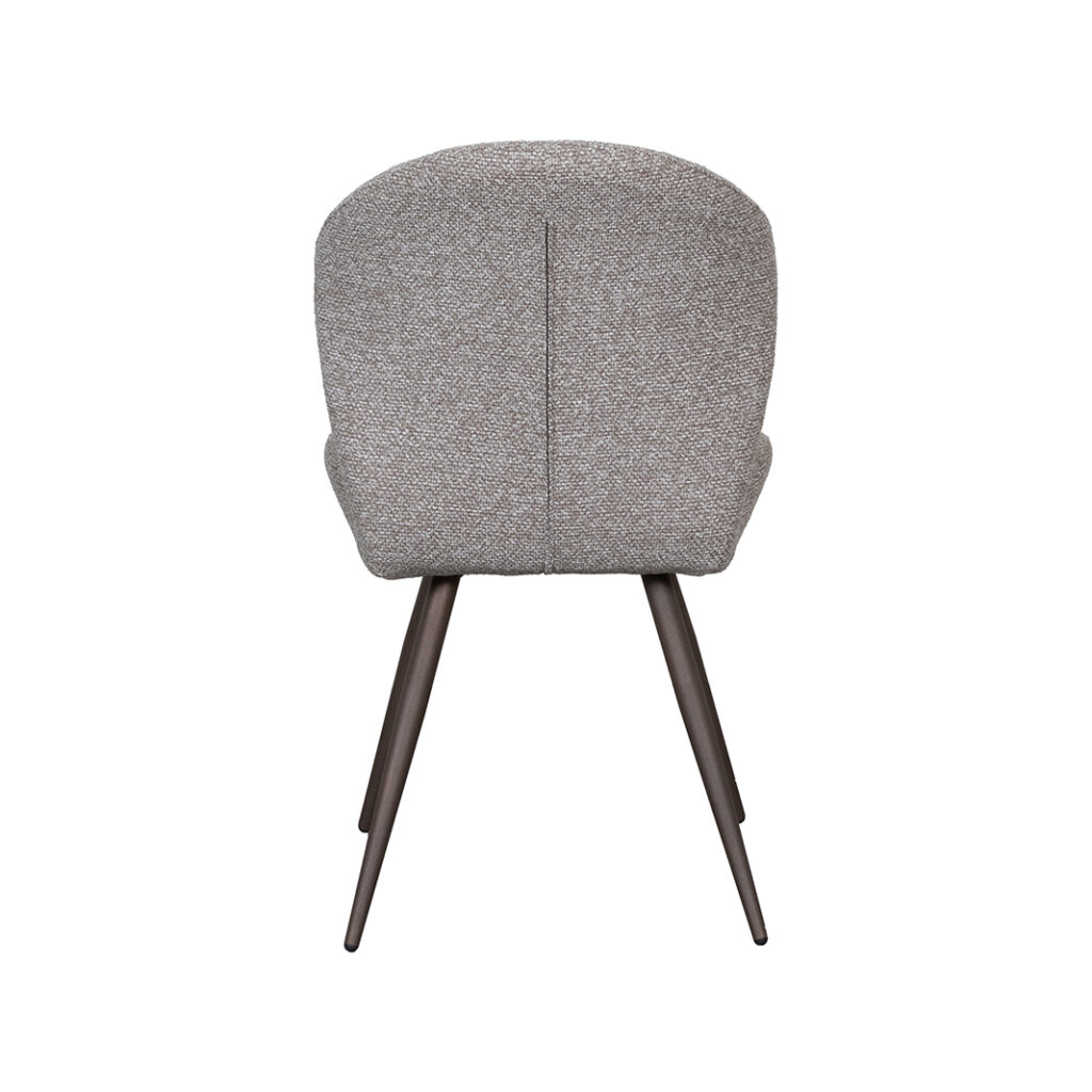 LABEL51 Eetkamerstoel Sil - Mushroom - Royal Boucle - Brons Metaal
