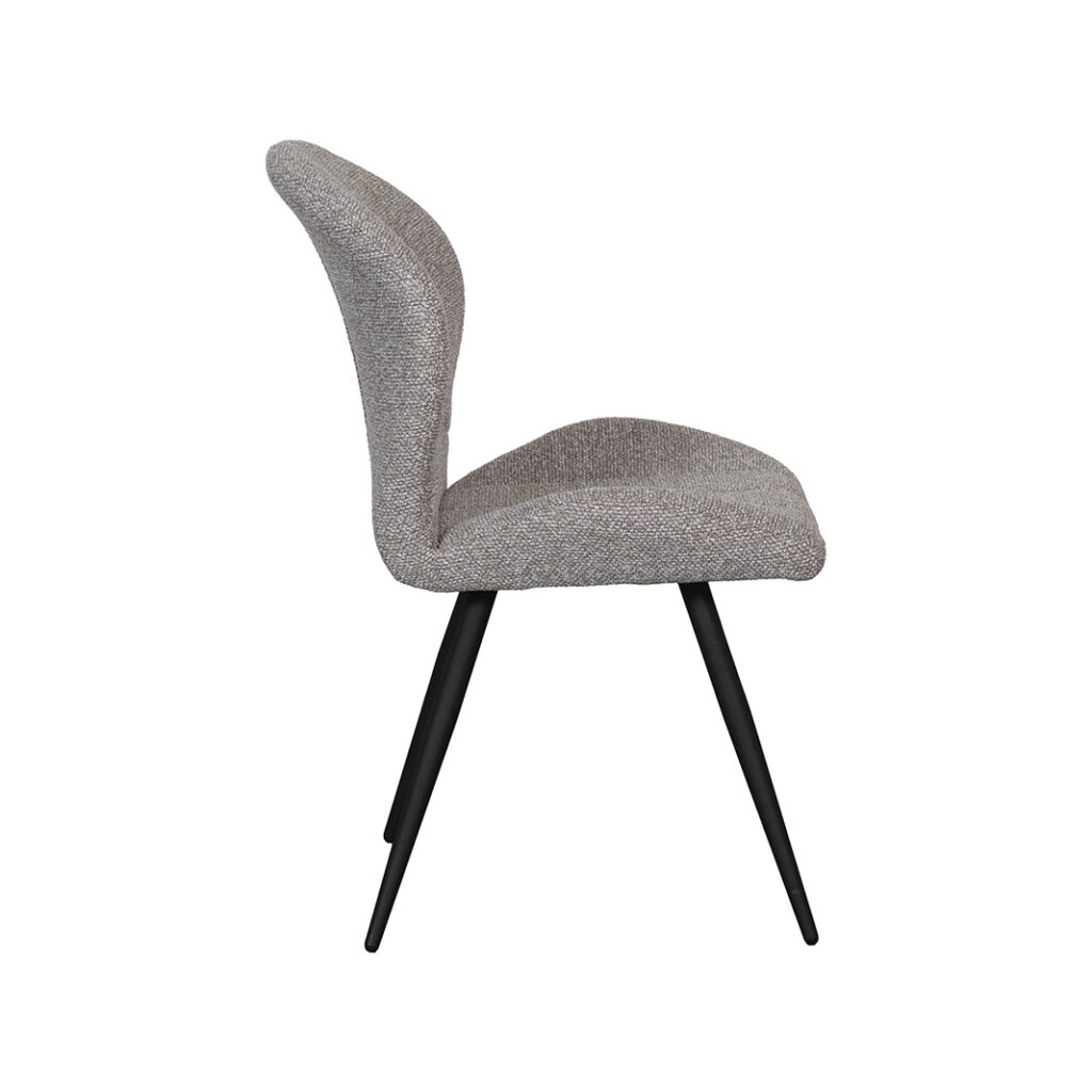 pro_107721_img_9397913 LABEL51 Eetkamerstoel Sil - Mushroom - Royal Boucle - Zwart Metaal