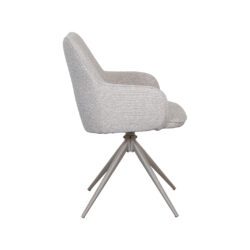 LABEL51 Eetkamerstoel Sawa - Naturel - Royal Boucle - Taupe Metaal