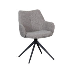 pro_108865_img_9397730 LABEL51 Eetkamerstoel Sawa - Mushroom - Royal Boucle - Zwart Metaal