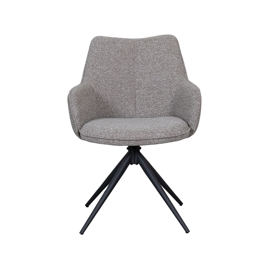pro_108865_img_9397731 LABEL51 Eetkamerstoel Sawa - Mushroom - Royal Boucle - Zwart Metaal