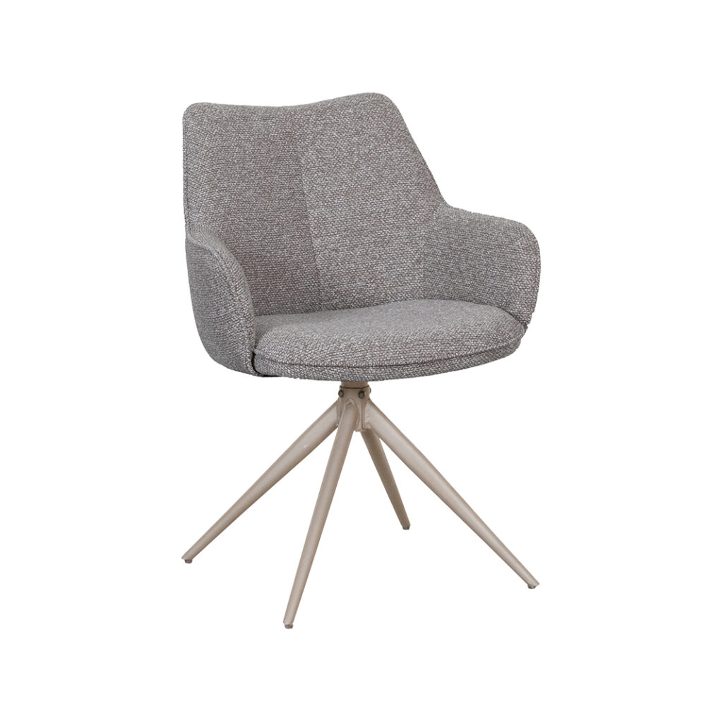 pro_108866_img_9397725 LABEL51 Eetkamerstoel Sawa - Mushroom - Royal Boucle - Taupe Metaal