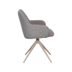 pro_108866_img_9397727 LABEL51 Eetkamerstoel Sawa - Mushroom - Royal Boucle - Taupe Metaal
