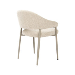 LABEL51 Eetkamerstoel Sora - Naturel - Royal Boucle - Taupe Metaal